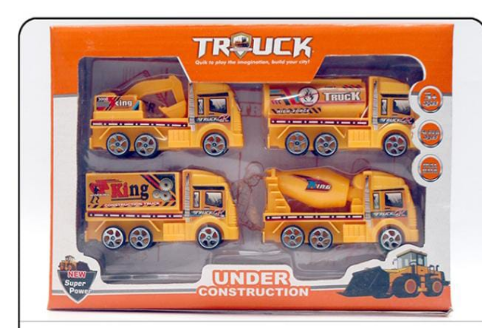 Orange 4 Pcs Truck Set
