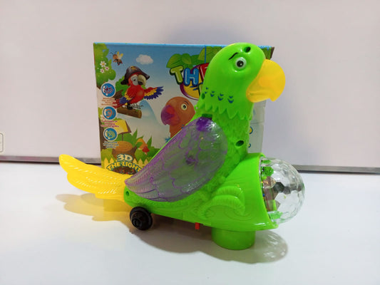 Plastic Parrot Toy with RGB Lights for Kids