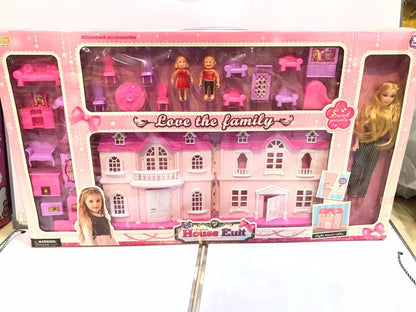 Kids family House with doll