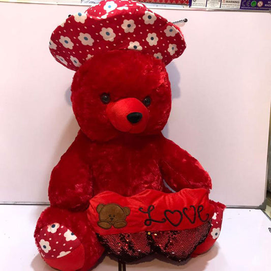 Red Love Bear With Cap