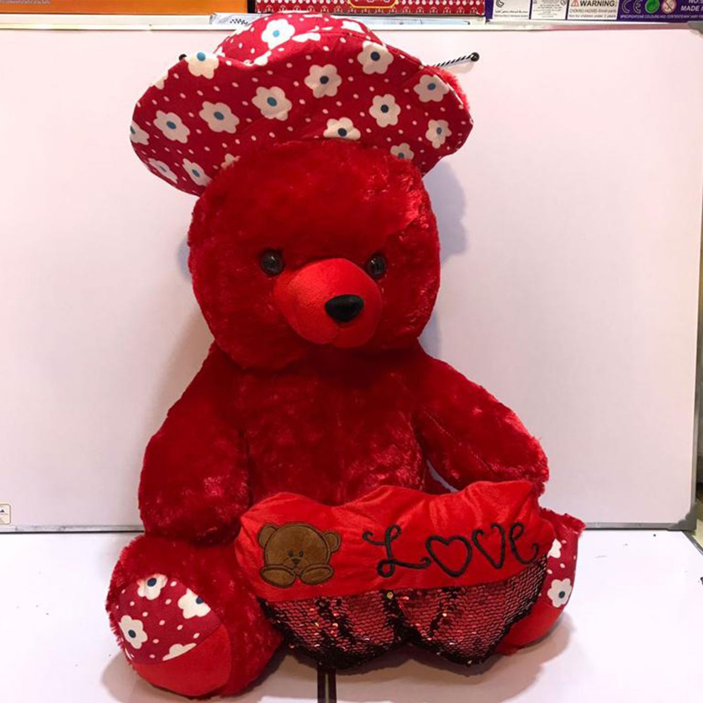 Red Love Bear With Cap